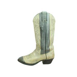 Vintage Texas Imperial Cowboy Boots Leather Gray Black M52 Western USA Men 8.5 B